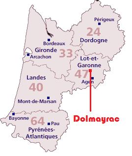 Dolmayrac dans l`Aquitaine