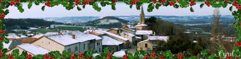 village sous la neige